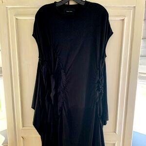 Simone Rocha Black Ruched Midi Dress